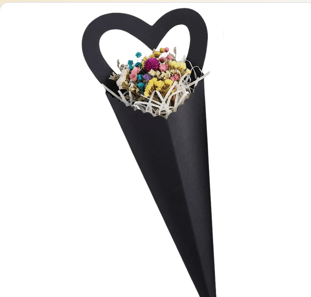 Bouquet Paper Bag — Black (5 pcs)